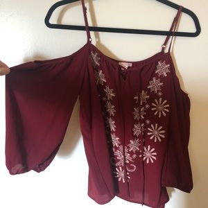 Off the shoulder flowy top size M